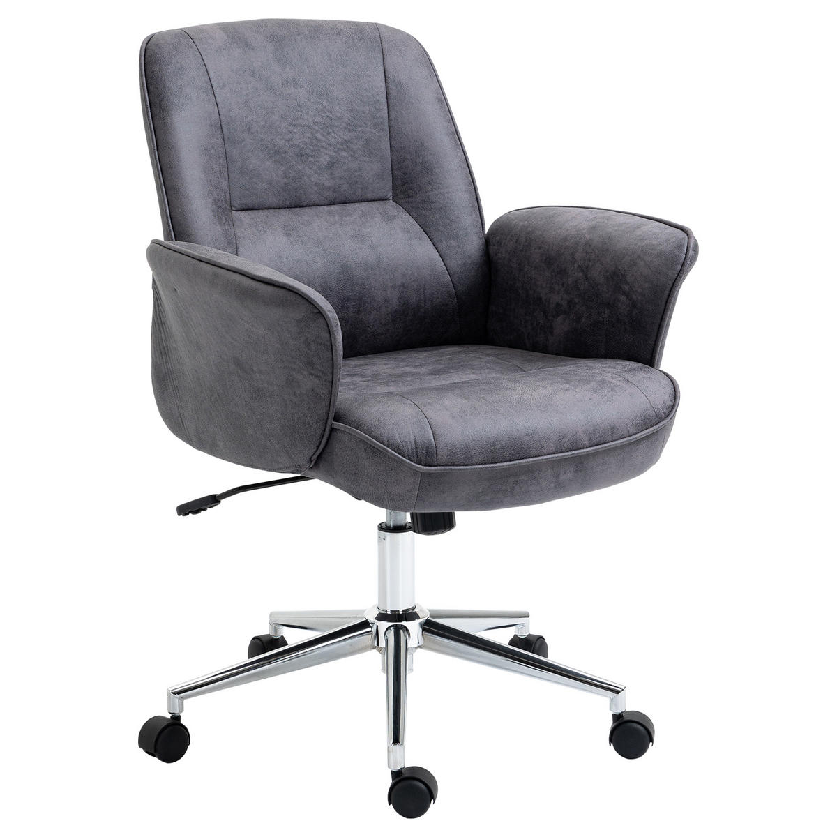 BÜROSTUHL DE-05120 Höhenverstellbar, Wippfunktion & drehbar Dunkelgrau - Dunkelgrau, Metall (69/102/67cm) - ComfortXL