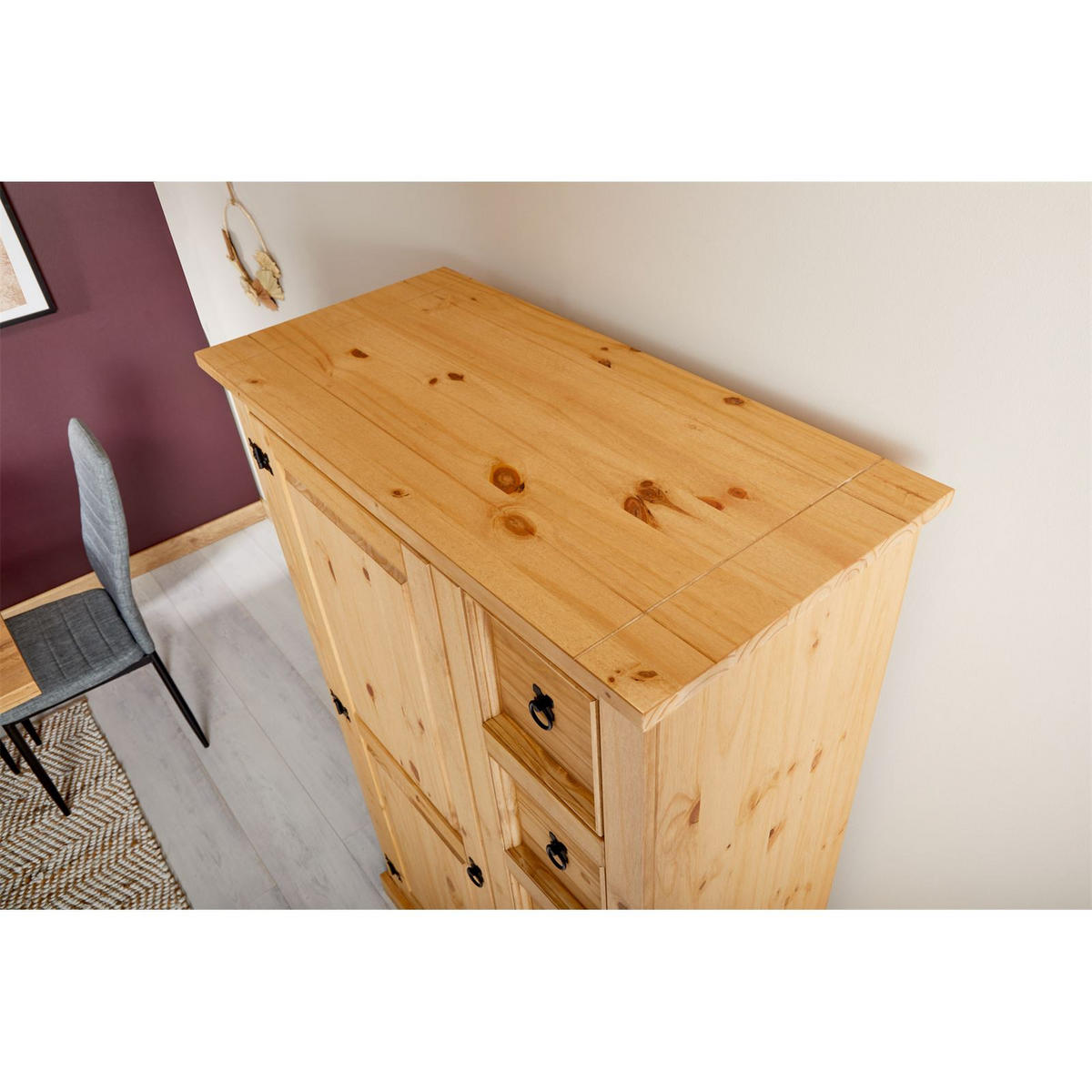 KOMMODE TEQUILA - Kieferfarben, Holz (95/150/45cm) - IDIMEX