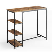 BARTISCH Fyrk, Eiche rustikal/Schwarz, 120 x 50 cm mit Regalen - Nussbaumfarben/Schwarz, Holz (120/105/50cm) - Vicco