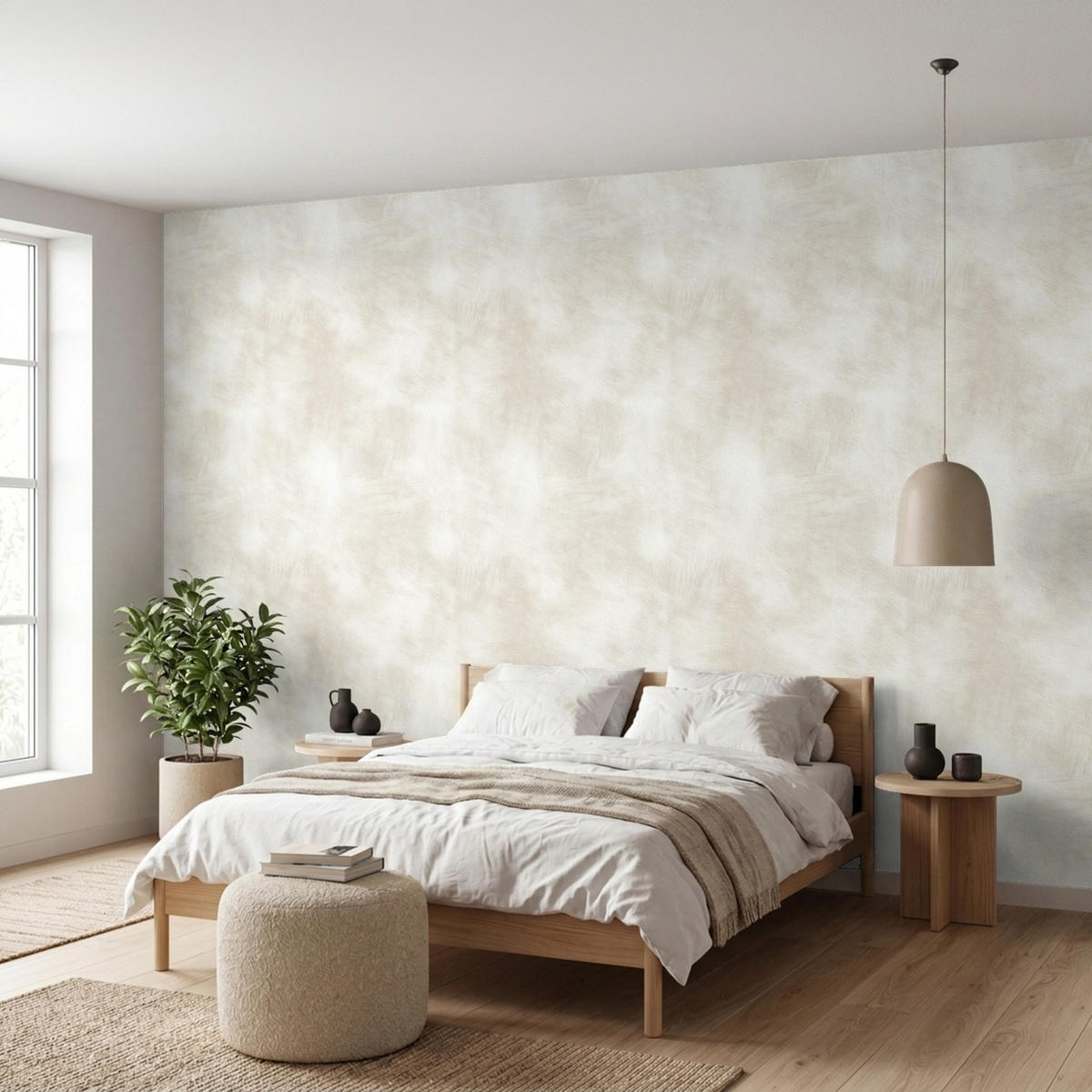 TAPETE - Dezent - Textur - Beige - 400x200 cm - Creme, Papier (400/200cm) - OnlyWow