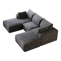 WOHNLANDSCHAFT DE-34773 3-Sitzer mit abnehmbare Polsterung Dunkelgrau - Dunkelgrau, Textil (160/60/260cm) - ComfortXL