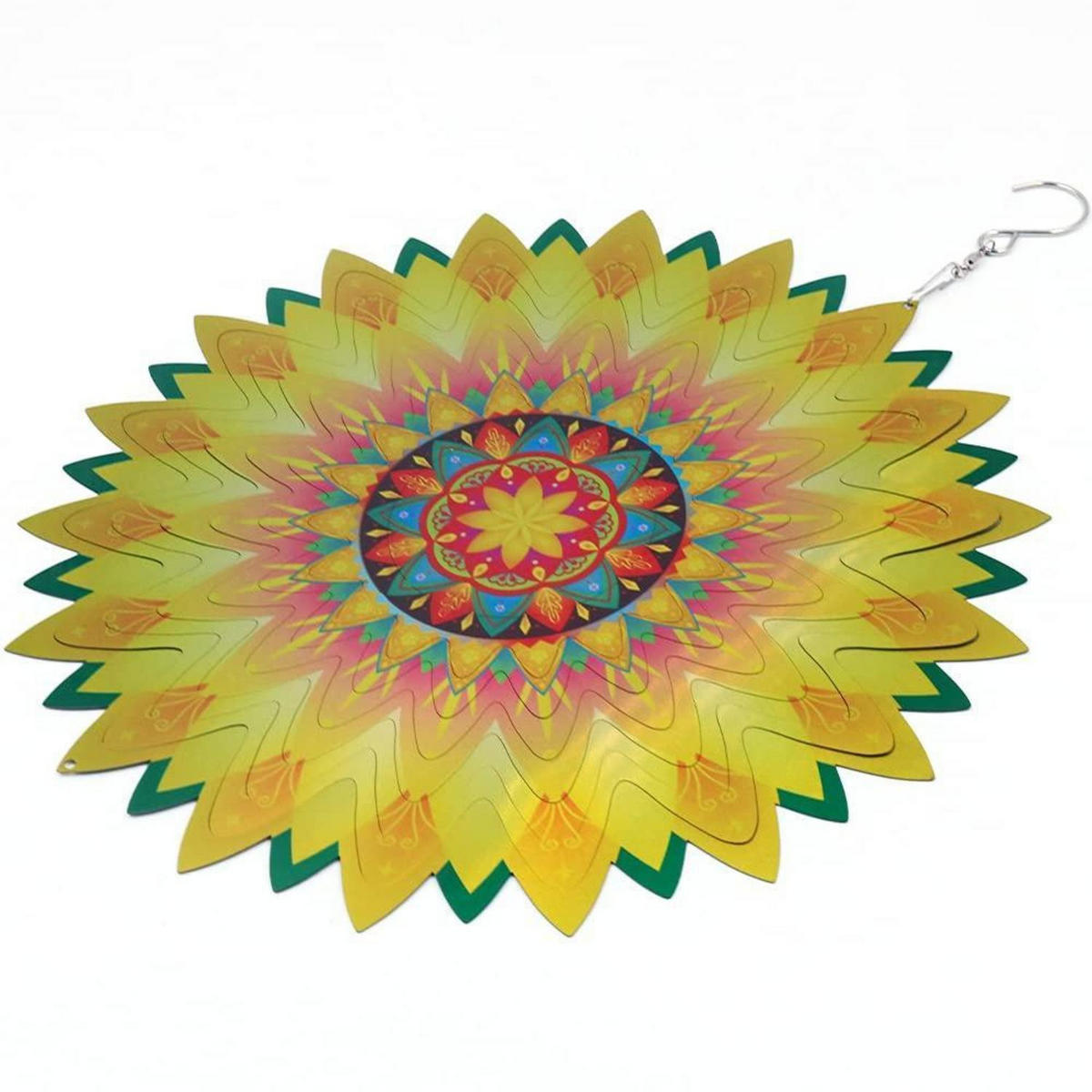 WINDSPIEL Edelstahl Rotierend Blumendesign - Multicolor, Metall (30/30/30cm)