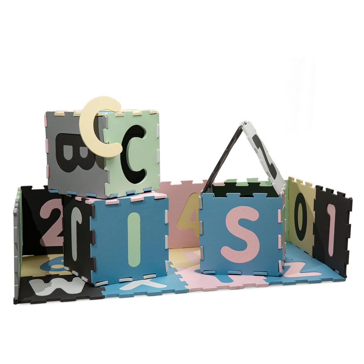 KINDERTEPPICH 32/32 cm Puzzlematte 600 - Multicolor, Textil (32/32cm) - Paco Home