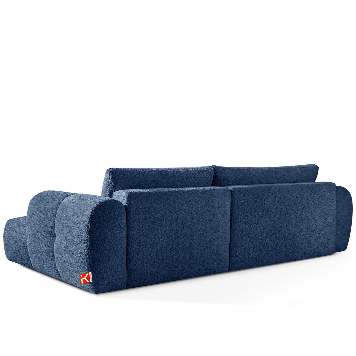 ECKSOFA RECHTS LIRA, Dunkelblau, Bouclé - Dunkelblau, Holz/Holzwerkstoff (295/112cm) - KONSIMO®