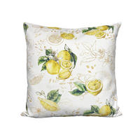 KISSENHÜLLE Italy Collection Zitronen 60/60 cm - Ecru/Gelb, Textil (60/60cm) - beties Heimtextil