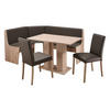 ECKBANKGRUPPE Dania Holzwerkstoff Eiche San Remo Polster Anthrazit - Anthrazit/Eiche San Remo, Holzwerkstoff (169/88/130cm) - 58aufmkessel