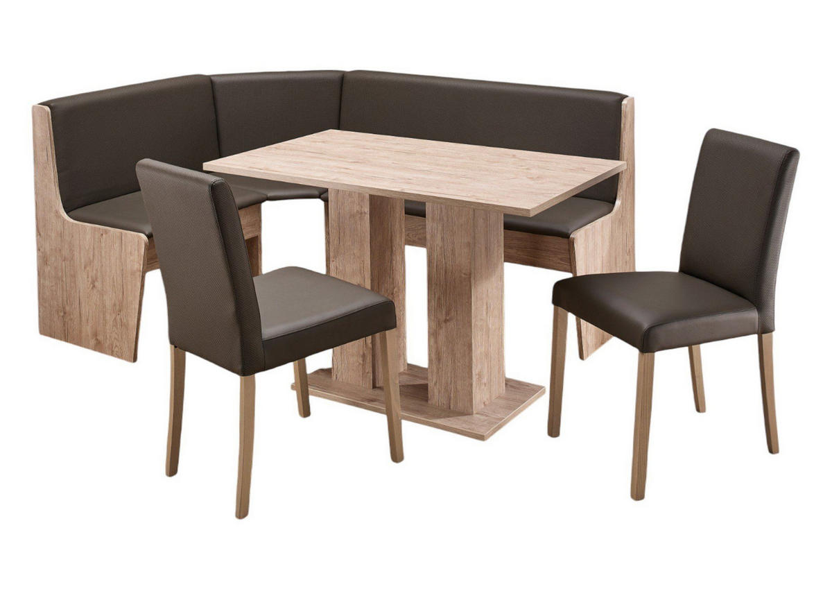 ECKBANKGRUPPE Dania Holzwerkstoff Eiche San Remo Polster Anthrazit - Anthrazit/Eiche San Remo, Holzwerkstoff (169/88/130cm) - 58aufmkessel