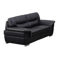 LEDERSOFA 2-Sitzer - Schwarz - THIBAULT - Schwarz, Leder (168/87/93cm) - Vente-Unique