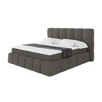 BOXBETT - AURI-H3 - 200x200 Grau Aragon - Graubraun, Holzwerkstoff (200/200cm) - ALTDECOR