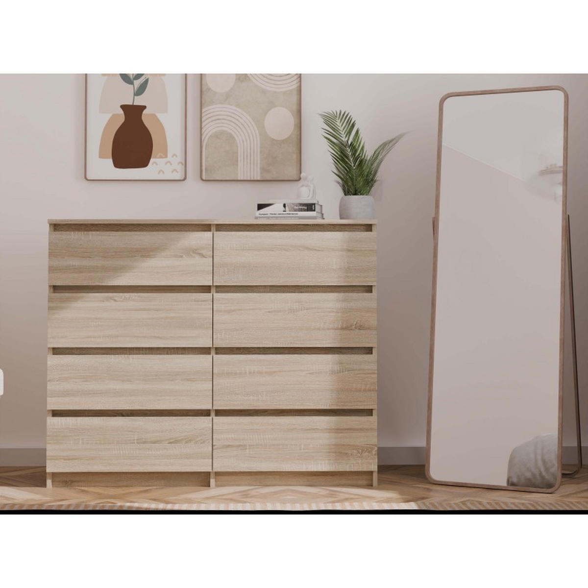 KOMMODE Sonoma Eiche 120/97/40 - Sonoma Eiche, Holzwerkstoff (120/97/40cm) - RAUMHIRSCH FURNITURE