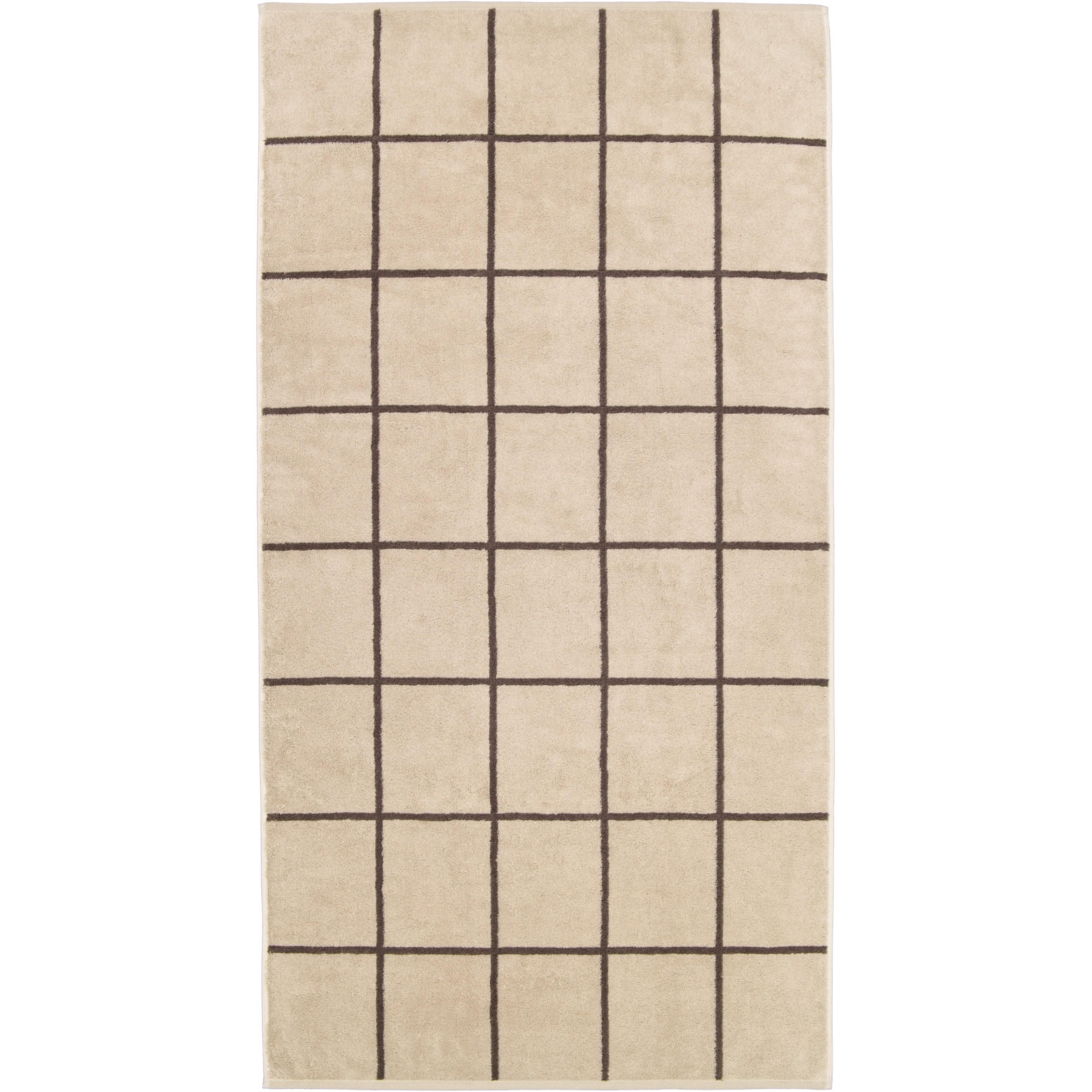 HANDTÜCHER PARK CHECK 6226 LEINEN - 33 - Beige, Textil (70/140cm) - Cawoe