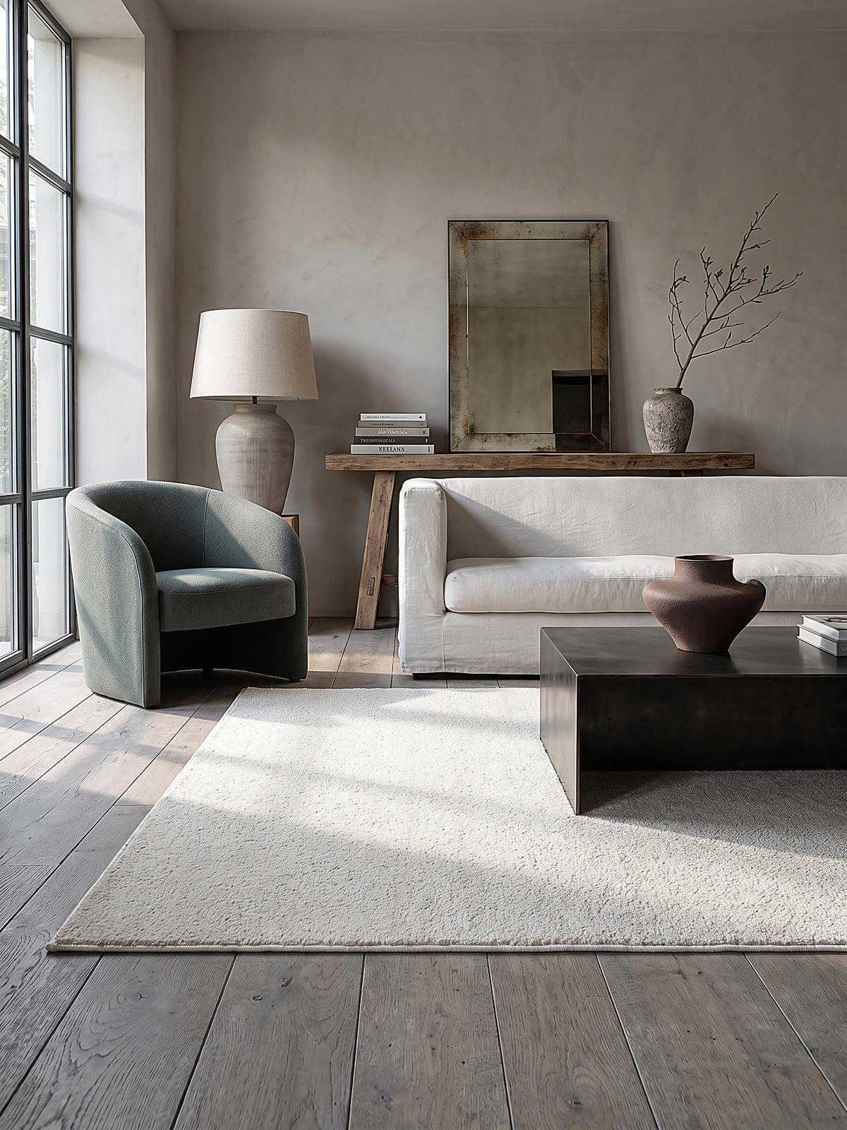 TEPPICHLÄUFER Uni BORMIDA Polypropylen Creme 60 x 110 cm - Beige, Textil (60/110cm) - KADIMA DESIGN