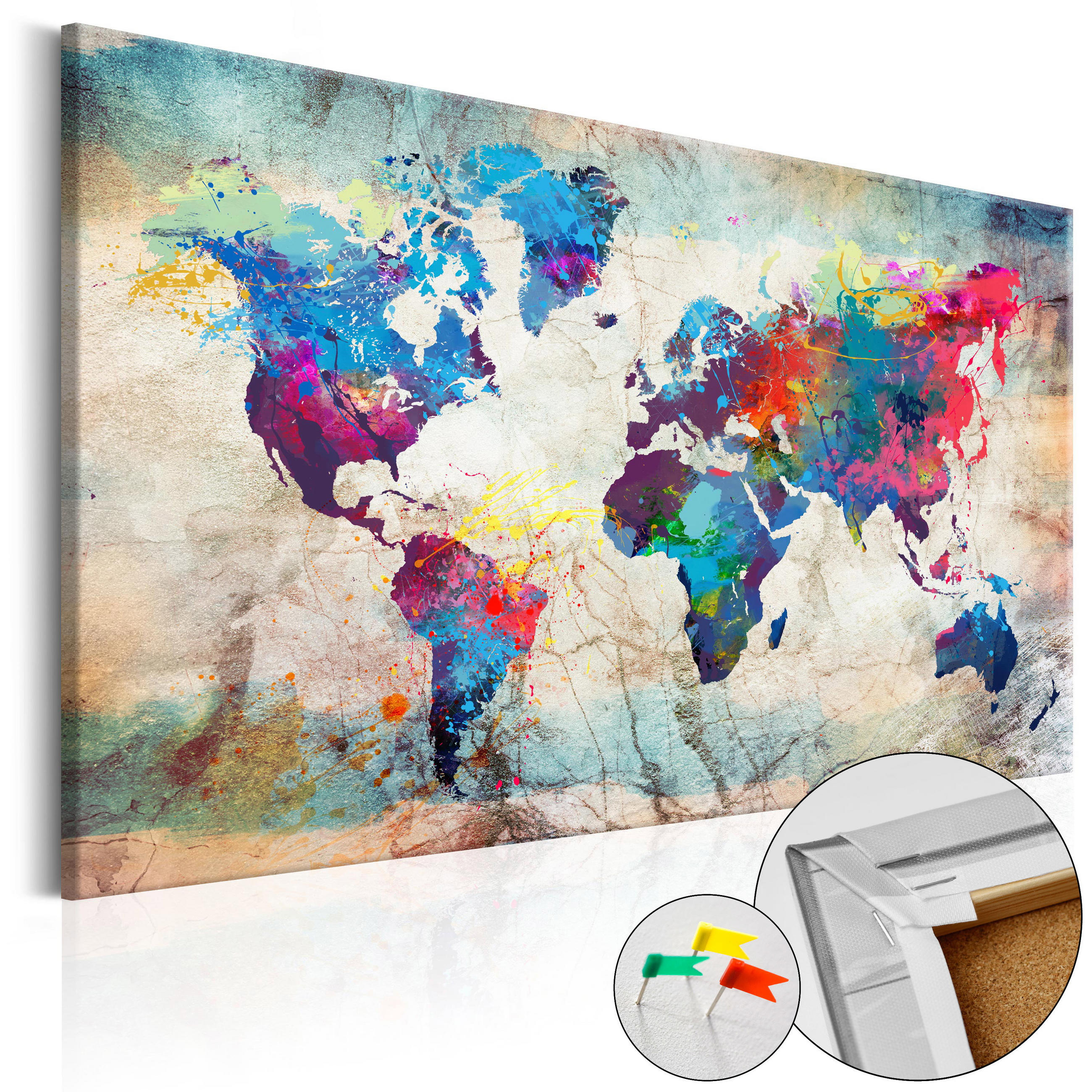 PINNWANDBILDER Bunt 120/80 cm - Multicolor, Naturmaterialien/Textil (120/80cm) - KUNSTLOFT
