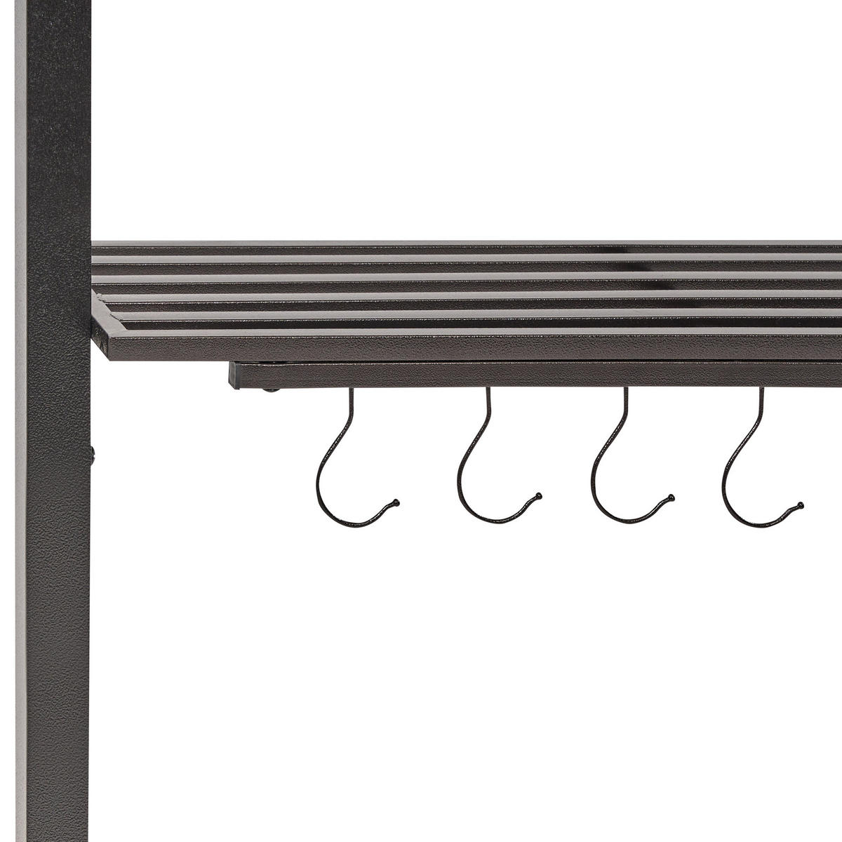 PAVILLON Stahl grau 240/148 cm Naro - Schwarz/Grau, Metall (240/245/148cm) - Beliani