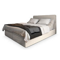 BOXBETT ASTOR 140x200 cm mit Matratze und Topper - Creme - Creme, Holz (140/200cm) - MASSENO