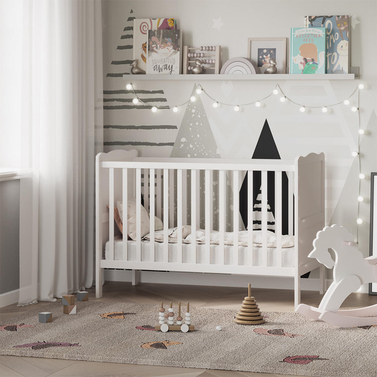 BABYBETT Tobi Weiß 60x120 cm - Weiß, Holz (60/120cm) - VitaliSpa