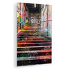 ACRYLGLASBILD Treppe - Graffiti - Farben - Kunst 40x60 cm - Multicolor, Glas (40/60cm) - MuchoWow