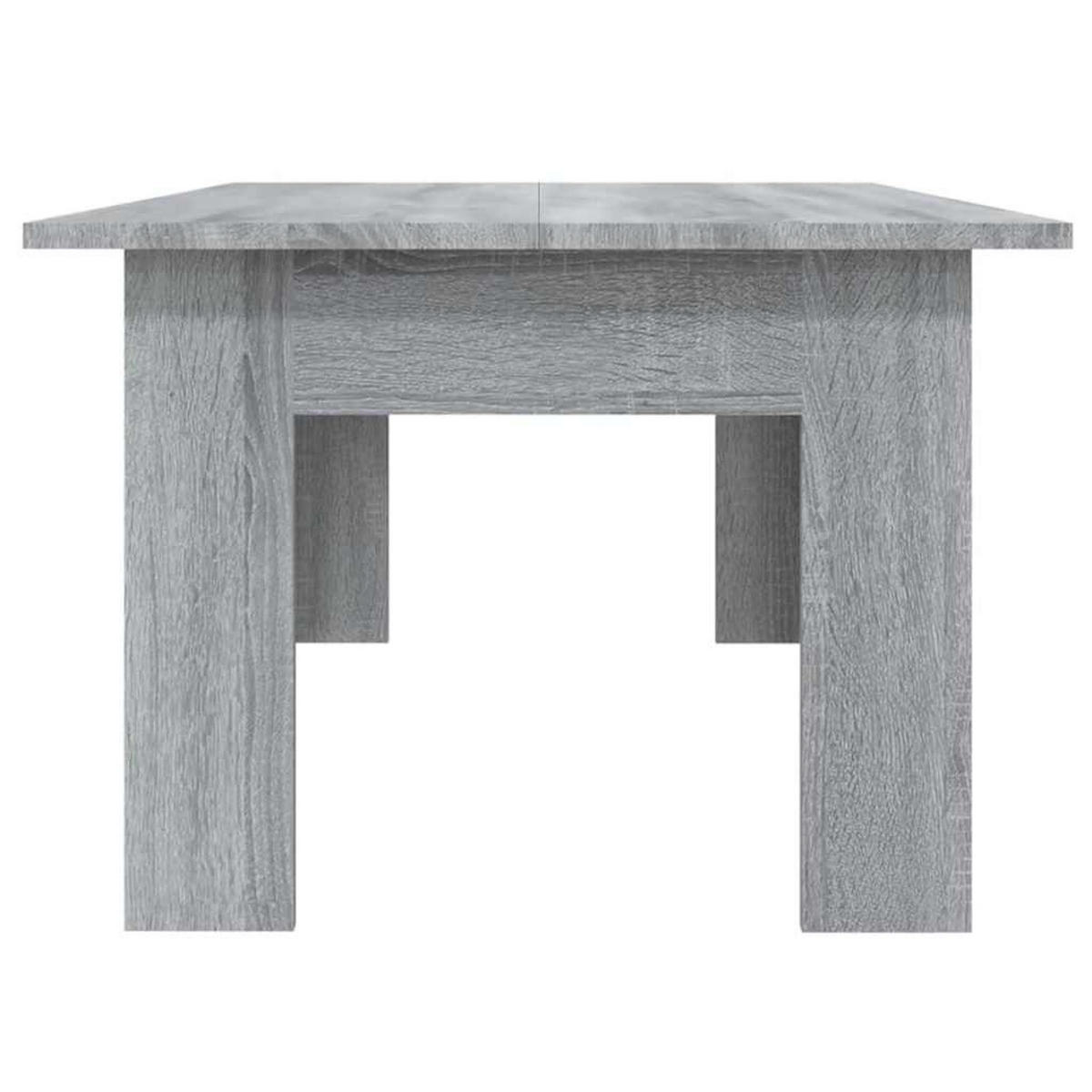 COUCHTISCH Moderner 100/60/42 cm aus Holzwerkstoff Grau Sonoma Rechteckig - Silbereichenfarben, Holz (60/100/42cm) - vidaXL