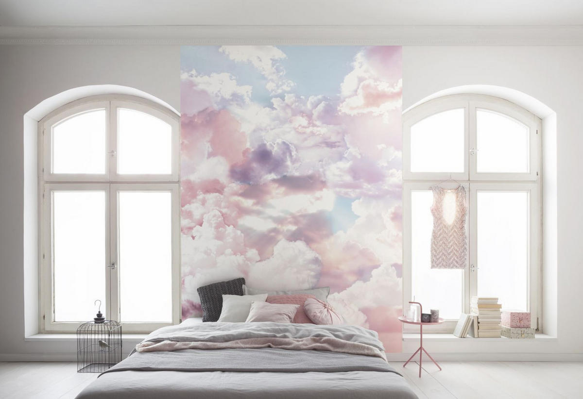 FOTOTAPETE Wolken 300 x 250 cm - Pink, Papier (300/250cm) - Sanders & Sanders