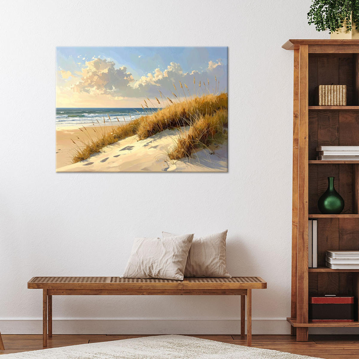 LEINWANDBILD Landschaften 120x80cm - Beige, Textil (120/80cm) - Feeby