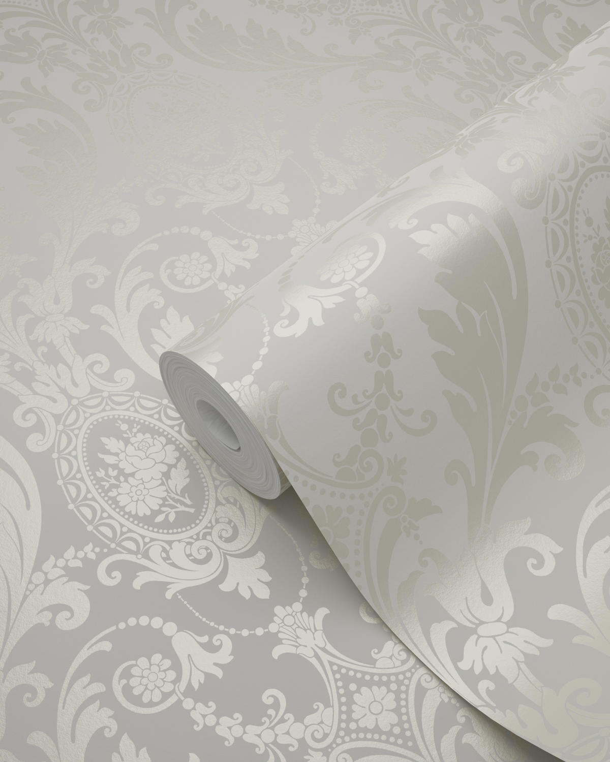 TAPETE Ornamente 53 cm x 10.05 m - Weiß, Papier (53/1000cm) - Origin Wallcoverings