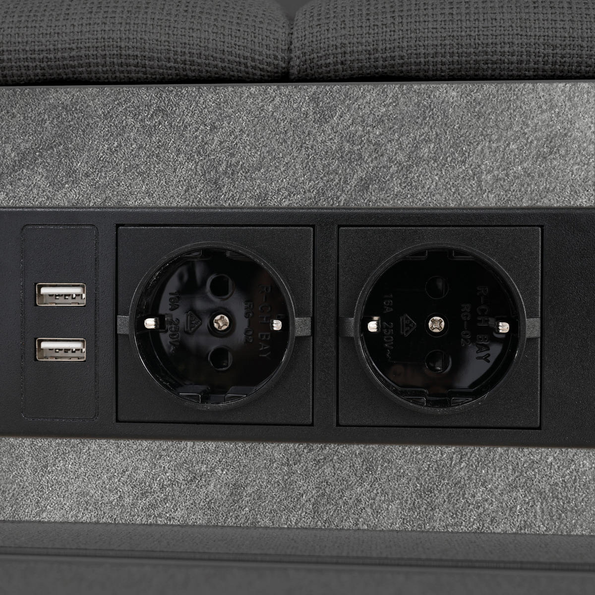 STAURAUMBETT 180/200 cm DE-00233, in Beige, LED und 4 Schubladen - Grau, Holz (180/200cm) - ComfortXL