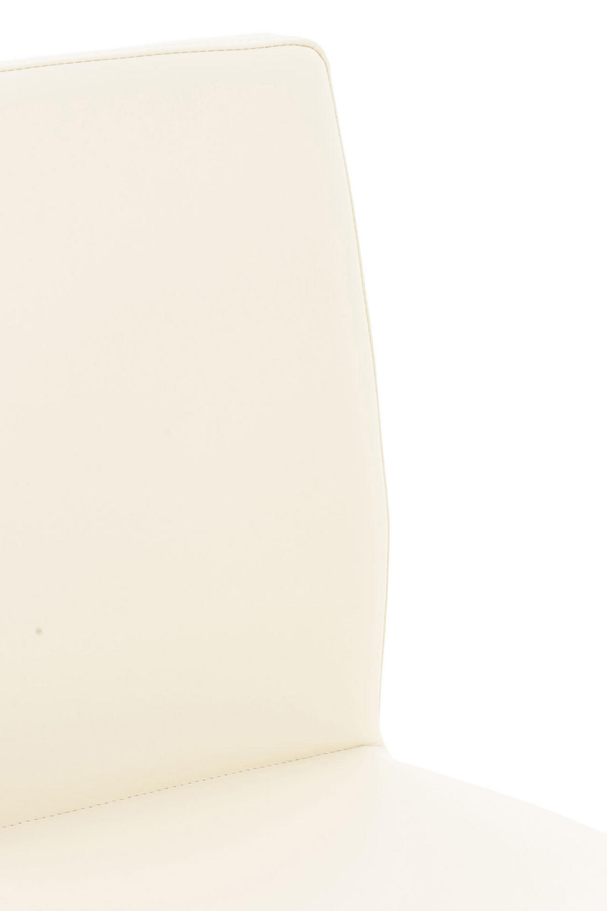 BARHOCKER Lederlook Creme - Creme/Schwarz, Textil/Metall (40/93/49cm) - CLP