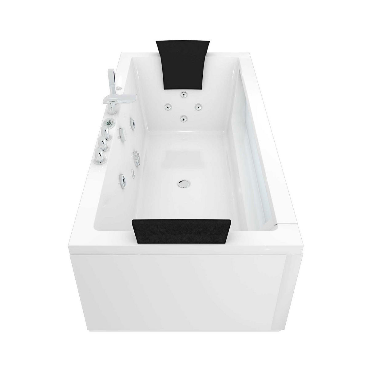 WHIRLPOOL Reinigungsfunktion Pool Badewanne W83R-C - Weiß, Glas/Kunststoff (90/55/180cm) - AcquaVapore by Sandra Jentho