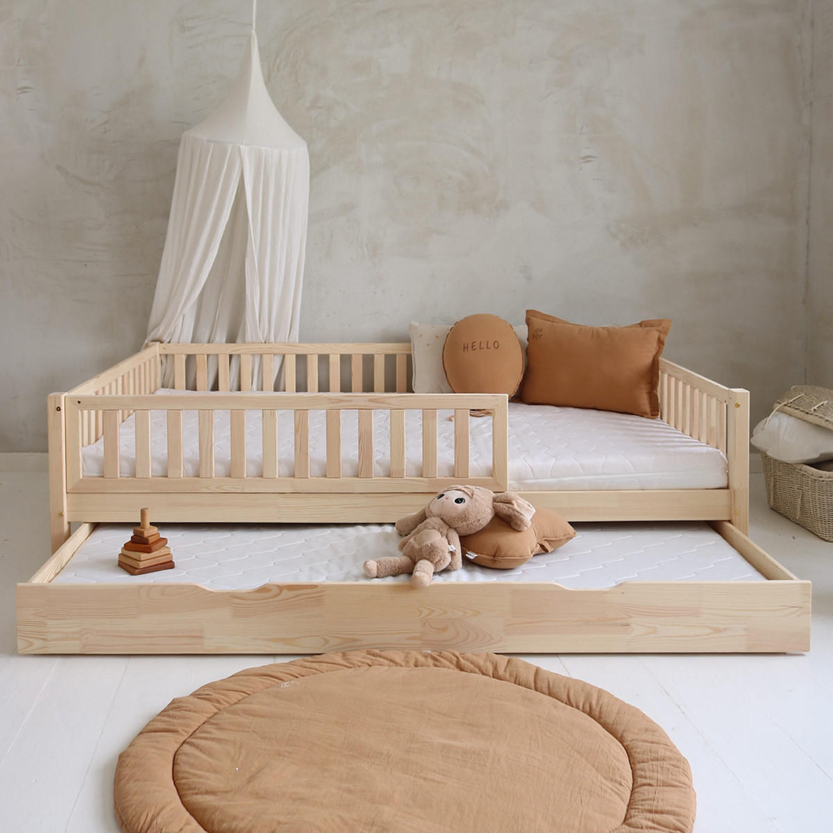 POSTEL 140/200 Agnès Přírodní dřevo - hnědá, dřevo (140/200cm) - Petits-meubles