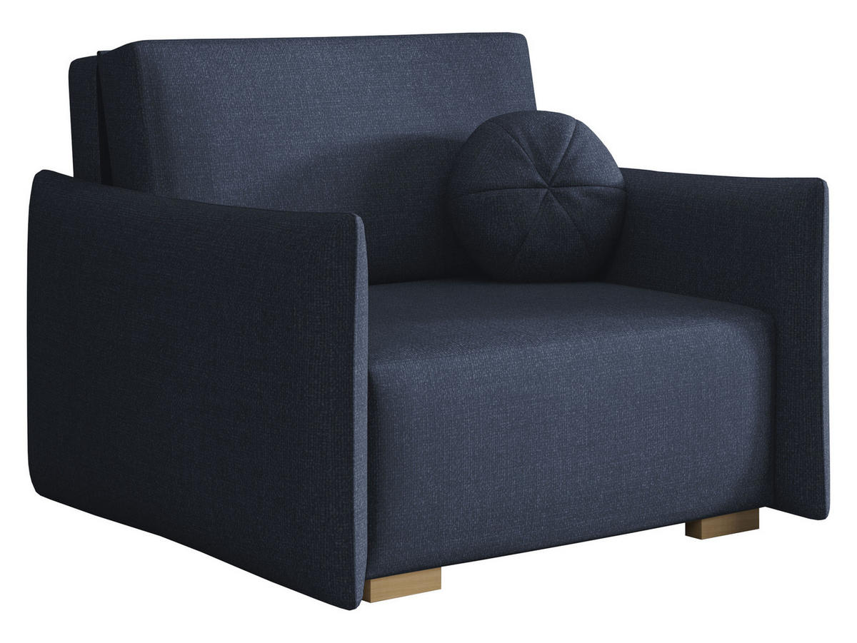 SCHLAFSOFA Viva Glov I - Blau/Naturfarben, Holz/Textil (104/85/98cm) - MIRJAN24