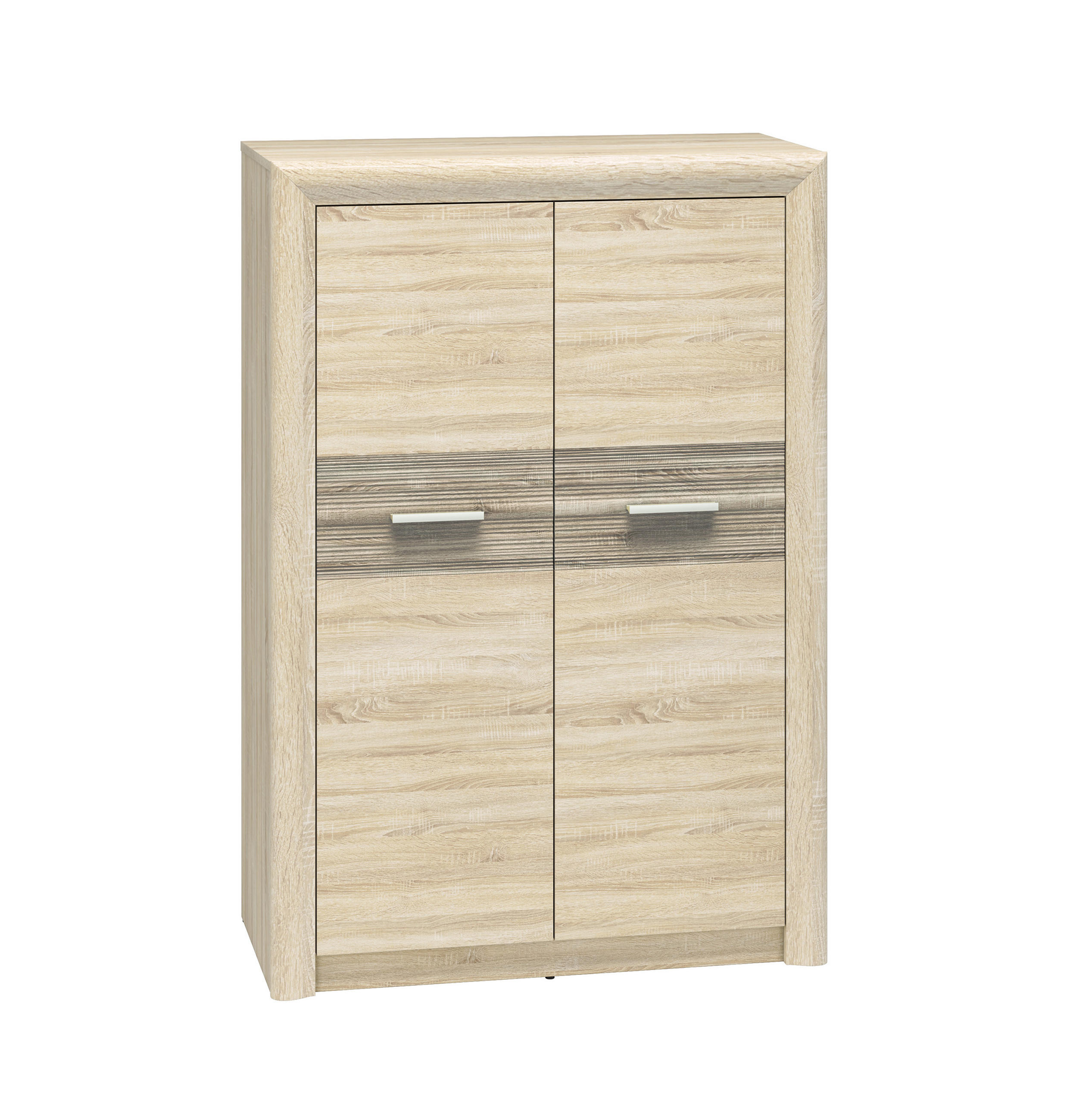 HIGHBOARD Castel Sonoma Eiche / Sonoma Trüffel 92 / 43 / 133cm - Braun/Sonoma Eiche, Holz/Holzwerkstoff (92/133/43cm) - Feldmann-Wohnen