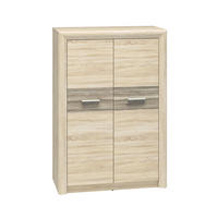 HIGHBOARD Castel Sonoma Eiche / Sonoma Trüffel 92 / 43 / 133cm - Braun/Sonoma Eiche, Holz/Holzwerkstoff (92/133/43cm) - Feldmann-Wohnen