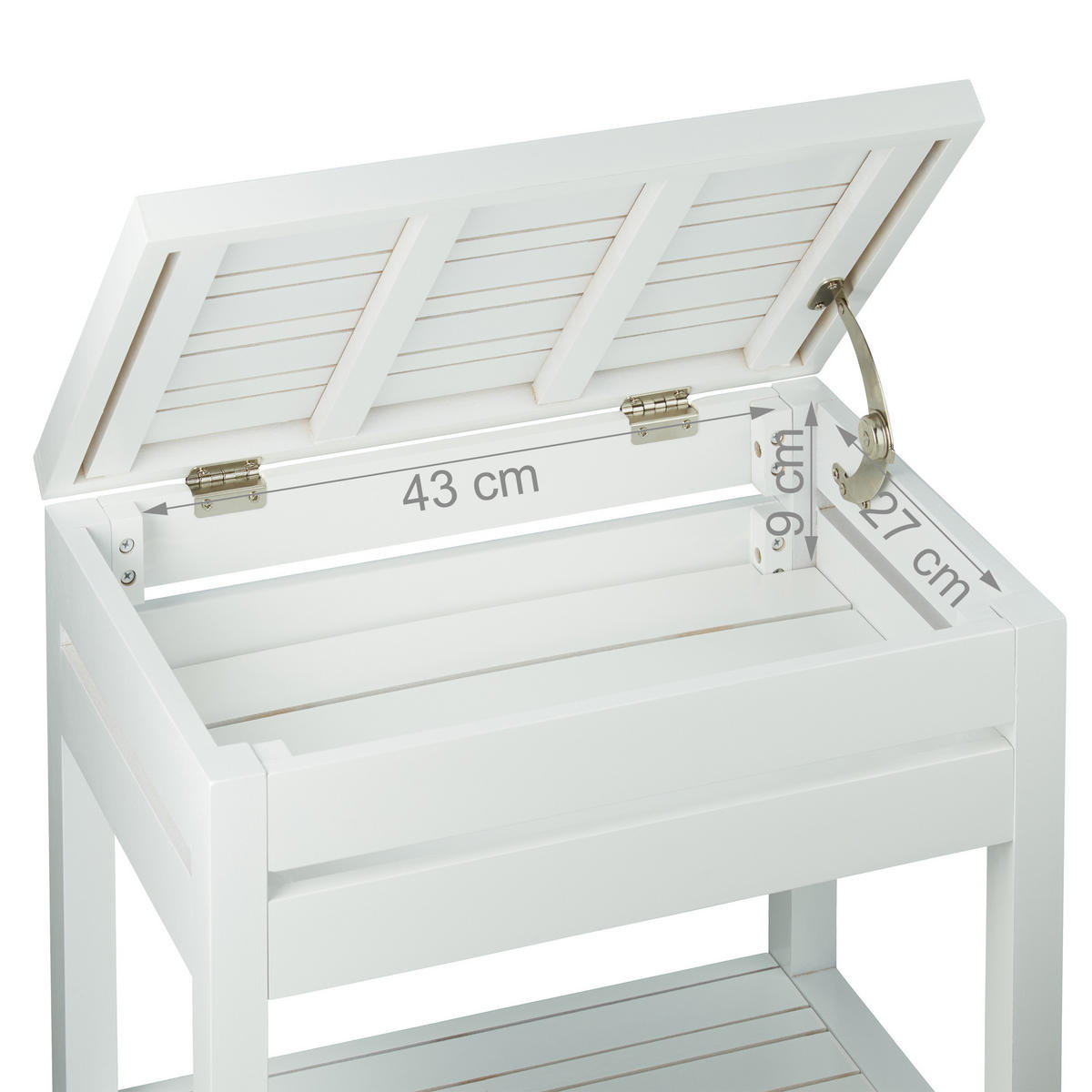 BADREGAL - Weiß, Holz (46/76.5/29.5cm) - Relaxdays