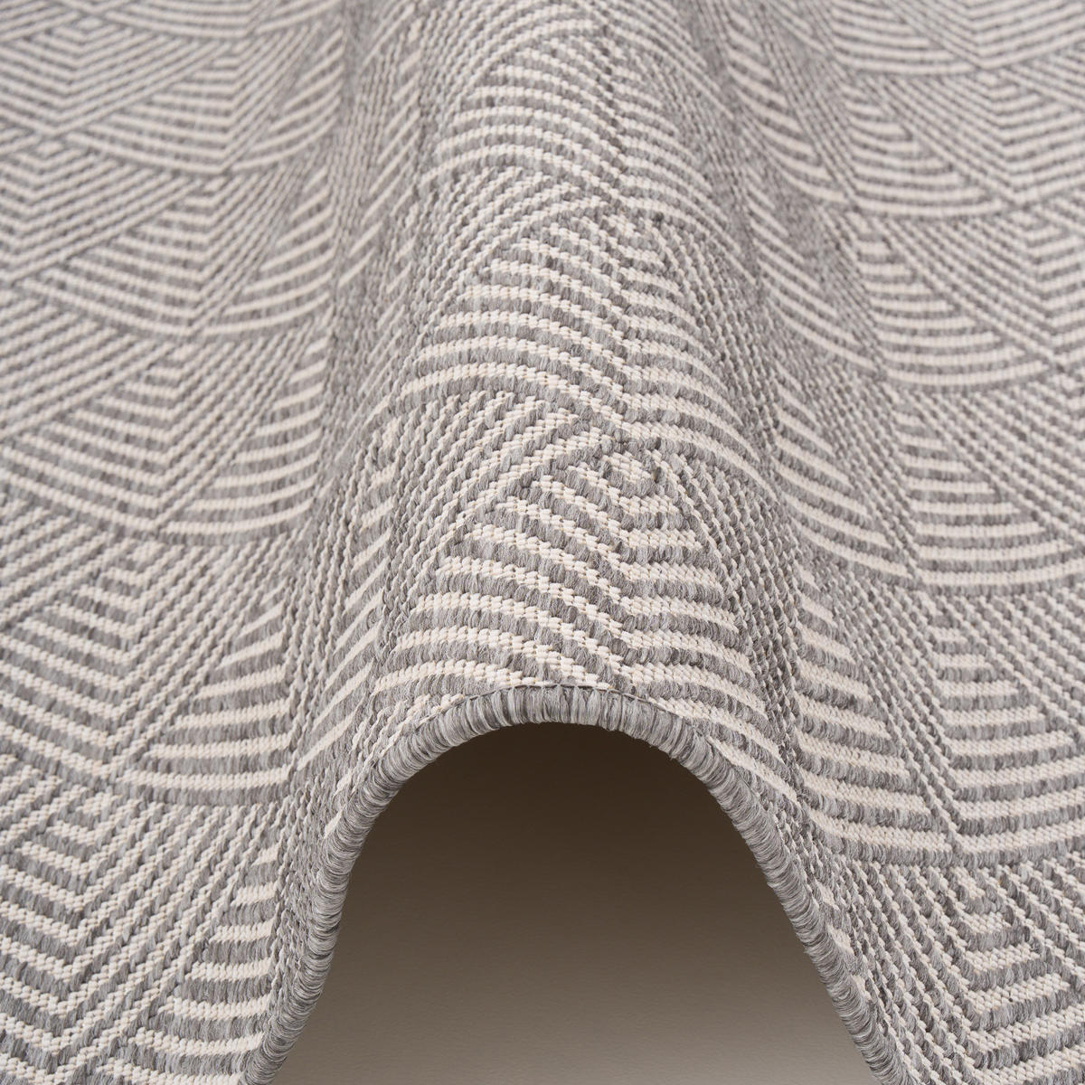 IN- UND OUTDOOR TEPPICH LÄUFER BEIDSEITIG NEWPORT - Grau, Textil (80/320cm) - Snapstyle
