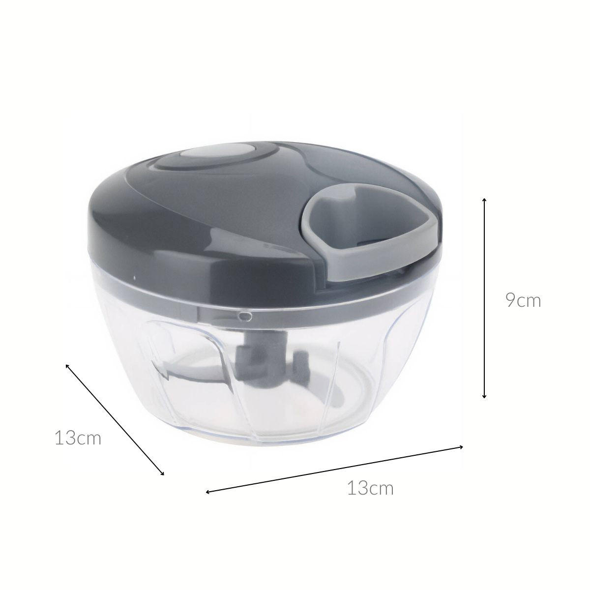 GEMÜSE- UND OBSTSCHNEIDEMASCHINE manuell 13/9 cm - Grau, Kunststoff - Excellent Houseware