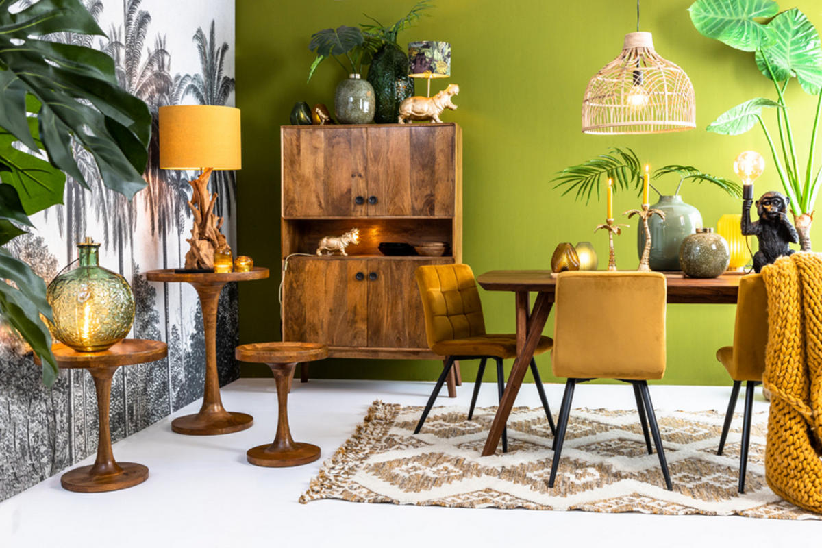 LAMPENFUSS Arbanasi Braun Ø30/63 cm - Braun, Holz (30/30/63cm) - Light & Living