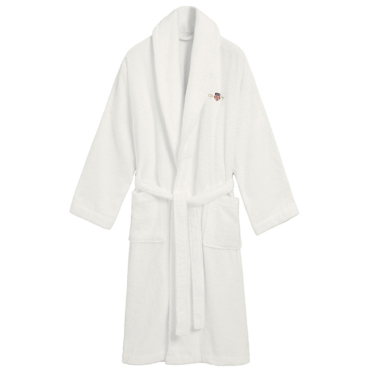 BADEMANTEL Unisex ARCHIVE SHIELD TERRY ROBE Weiß Baumwolle - Weiß, Textil (XXLnull) - GANT