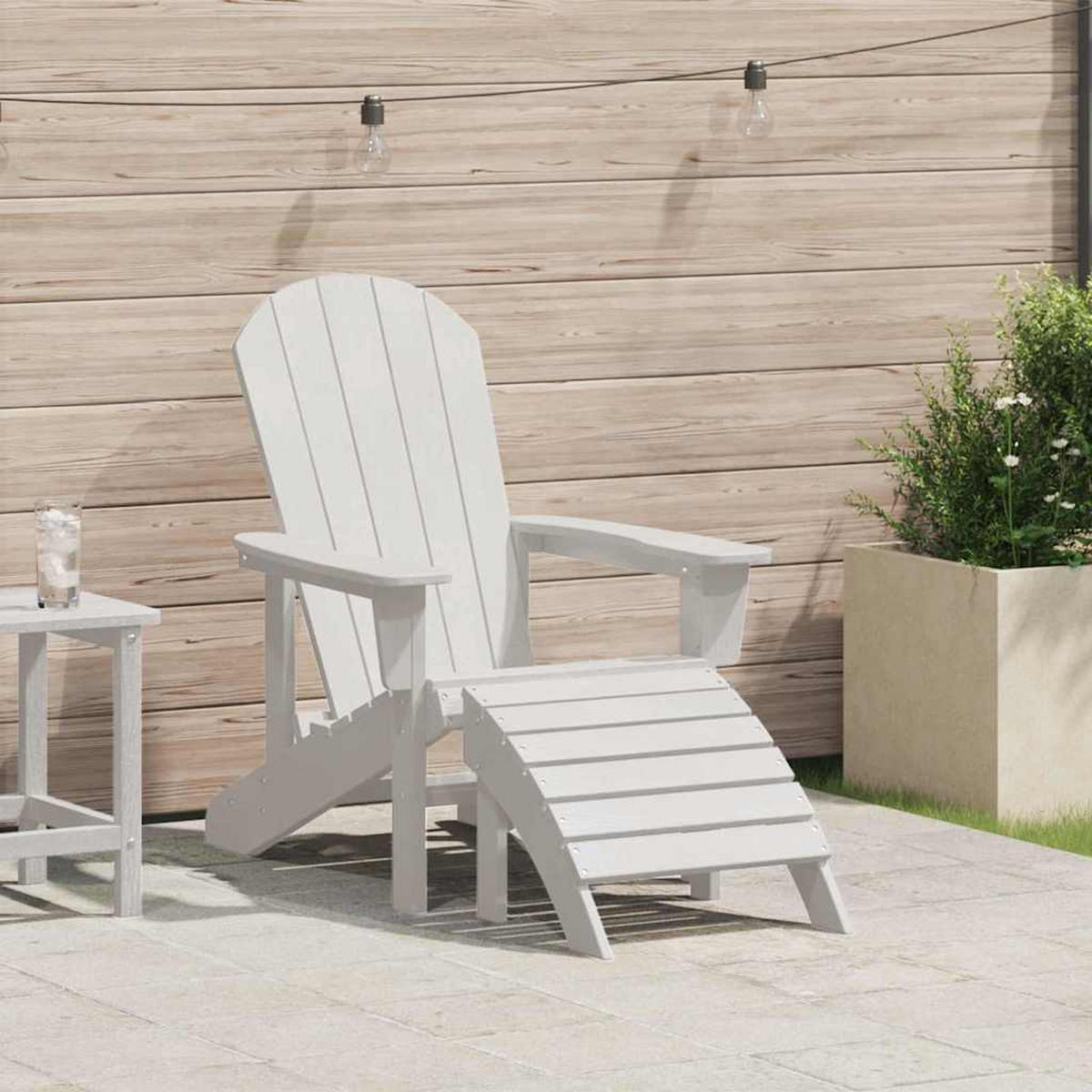 ADIRONDACK-STUHL Weiss 82/74/92 Cm Hdpe - Weiß, Kunststoff (74/92/82cm) - vidaXL