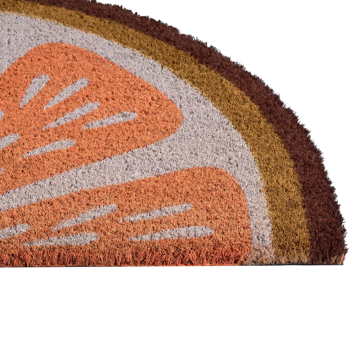 FUSSMATTE Orange 45/75 cm Kokosfasern Davao - Orange, Textil (45/75cm) - Beliani