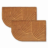 FUSSMATTE für Innen und Außen COCO SHAPE 2ER SET - Ecru, Textil (45/75cm) - Astra