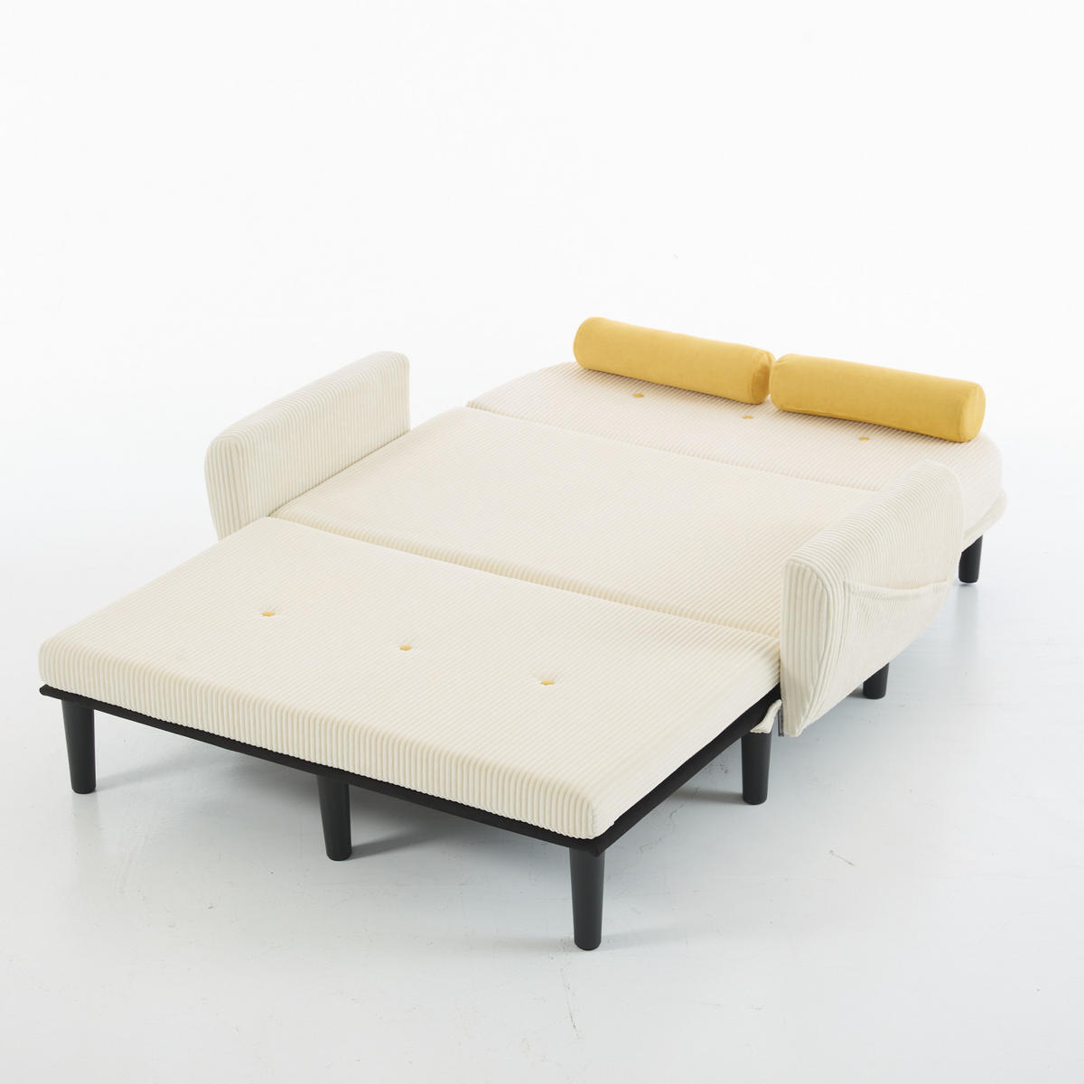 SCHLAFSOFA 133,5/77/85 cm Elfenbein Cord mit Stauraum - Ecru, Textil (77/85/133.5cm) - Oxeza