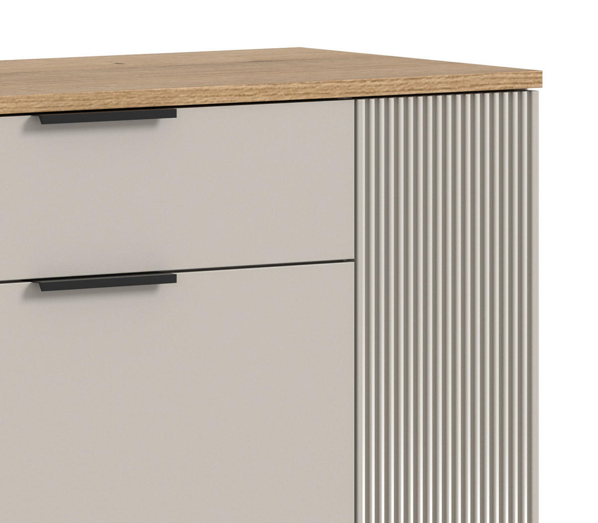 SCHUHSCHRANK Kaschmir Sand, Evoke Eiche, Flur Kommode 80 x 88 cm Skid - Kaschmir/Eichefarben, Holzwerkstoff/Kunststoff (80/88/36cm) - Inn.Furn