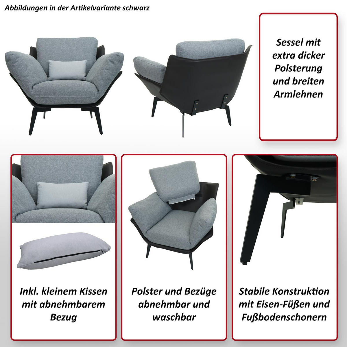 SESSEL Orange - Orange, Textil (86/81/86cm) - MCW