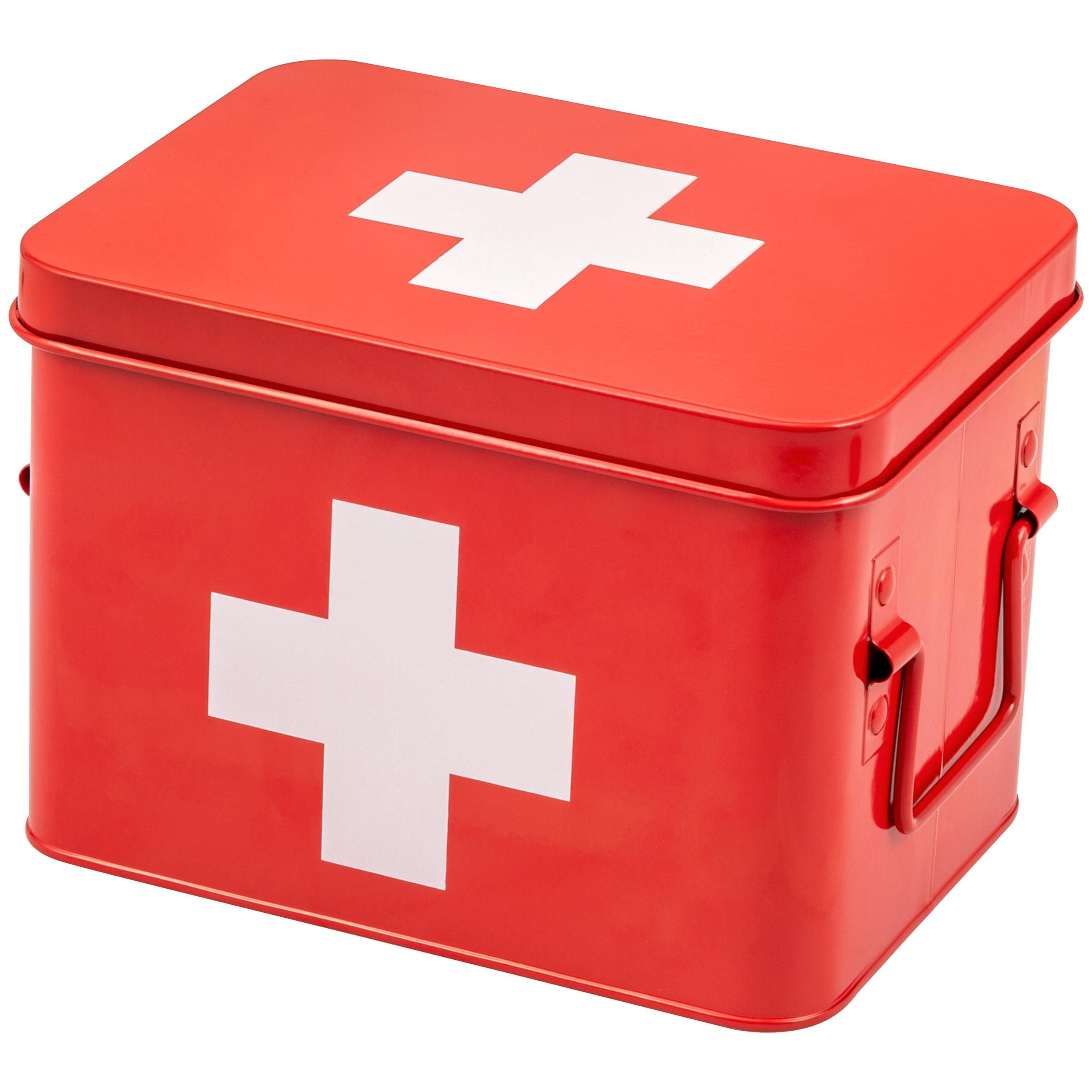 MEDIZINBOX, rot, Metall - Rot, Metall (22.5/15.5/16.5cm) - eluno