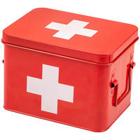 MEDIZINBOX, rot, Metall - Rot, Metall (22.5/15.5/16.5cm) - eluno