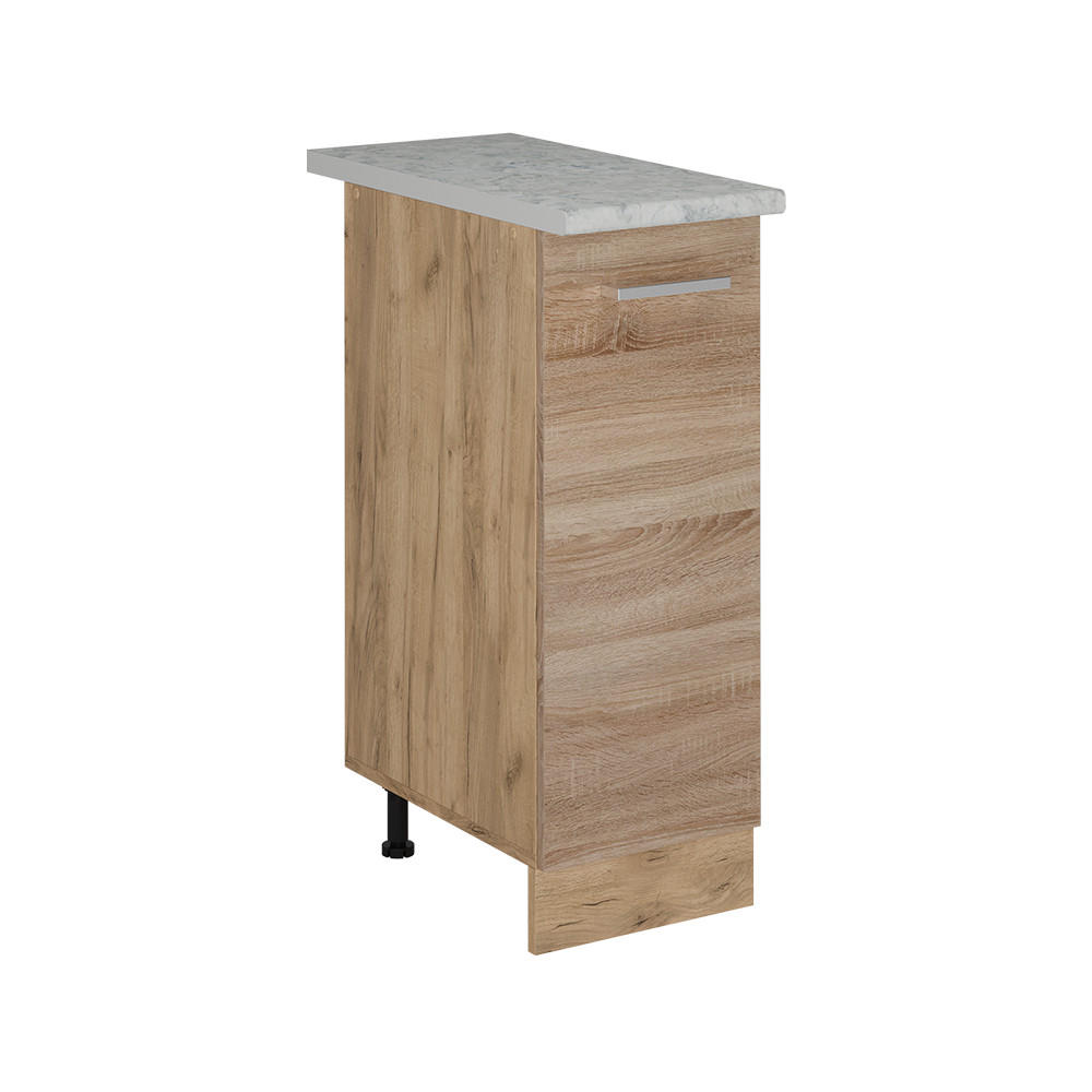 APOTHEKERSCHRANK R-Line Sonoma 30 cm AP Marmor - Honigeiche/Eiche Wotan, Holzwerkstoff (30/81.6/60cm) - Vicco