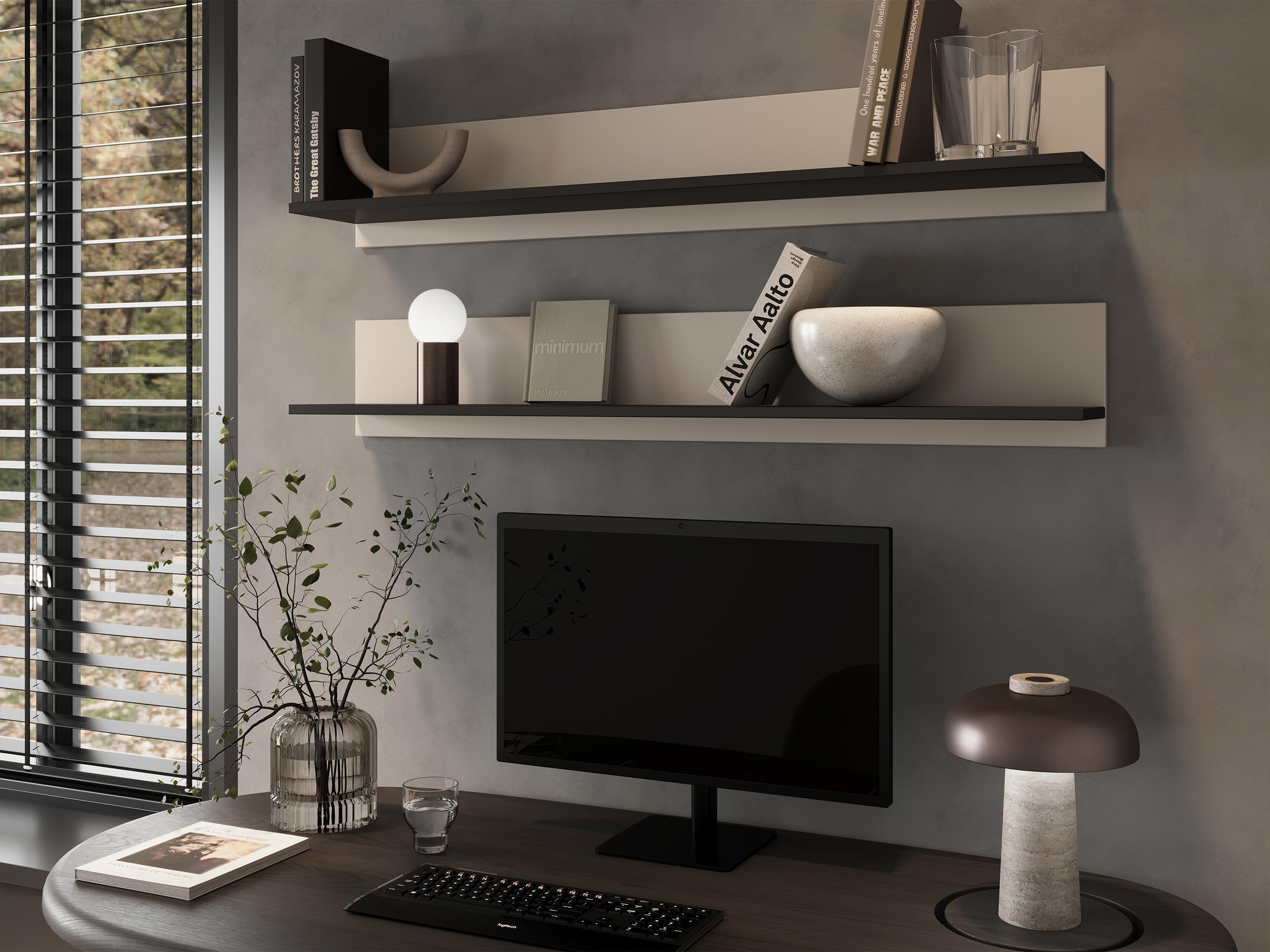 WANDBOARDSET Soho S05 - Kaschmir, Holzwerkstoff (125/20/20cm) - MIRJAN24