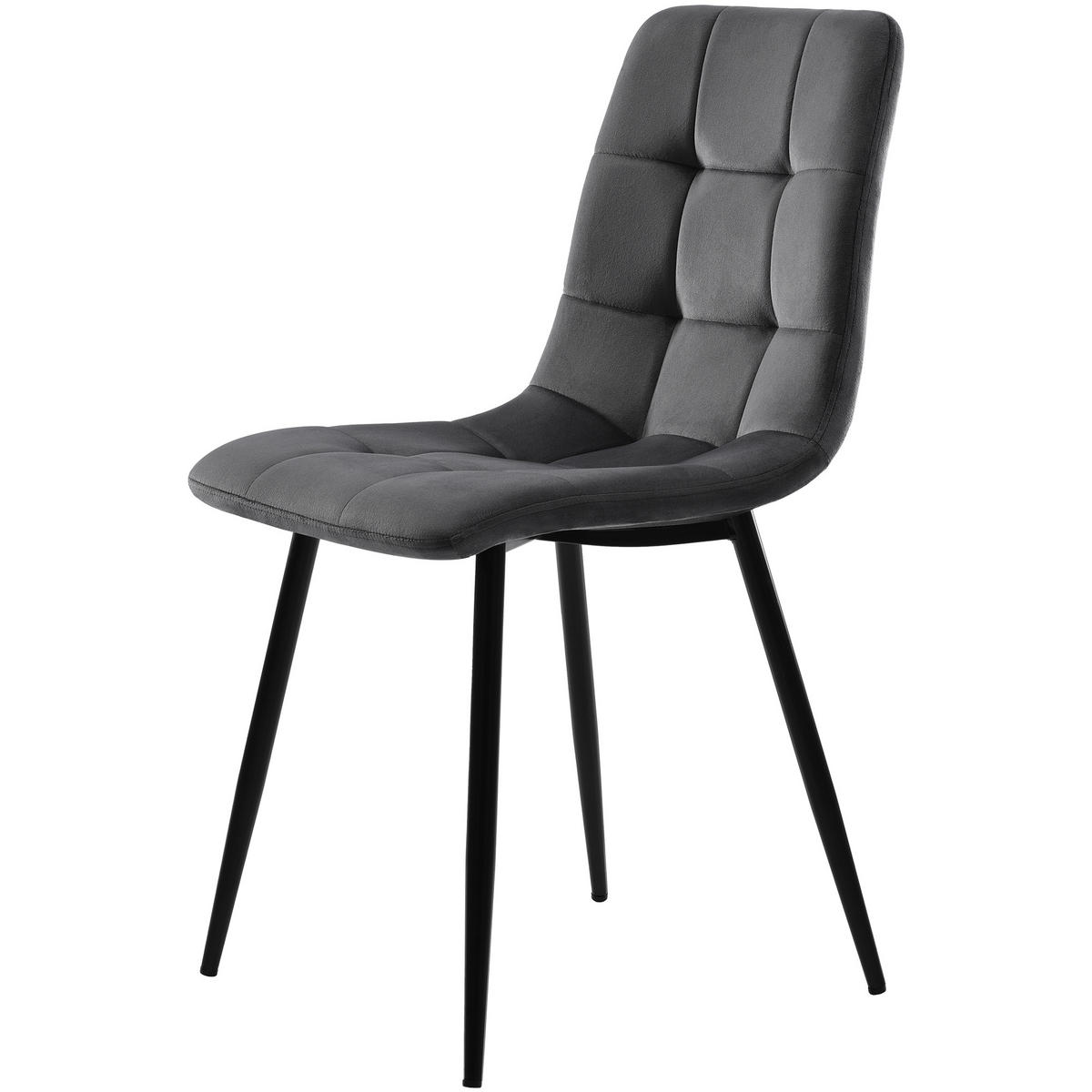 ESSGRUPPE 5-teilig rund Ø80 cm mit modernem Marmortisch & 4 Samtstühlen, elegantes Küchen- und Esszimmer Set, grau-weiß - Grau, Holzwerkstoff (80/75/80cm) - Luhomfu