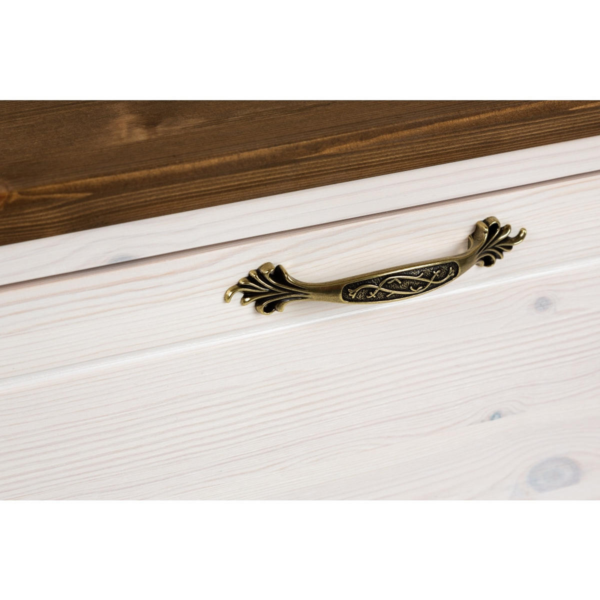 KOMMODE 74 cm - Dunkelbraun/Weiß, Holz (74/89/47cm) - MSL wooden furniture