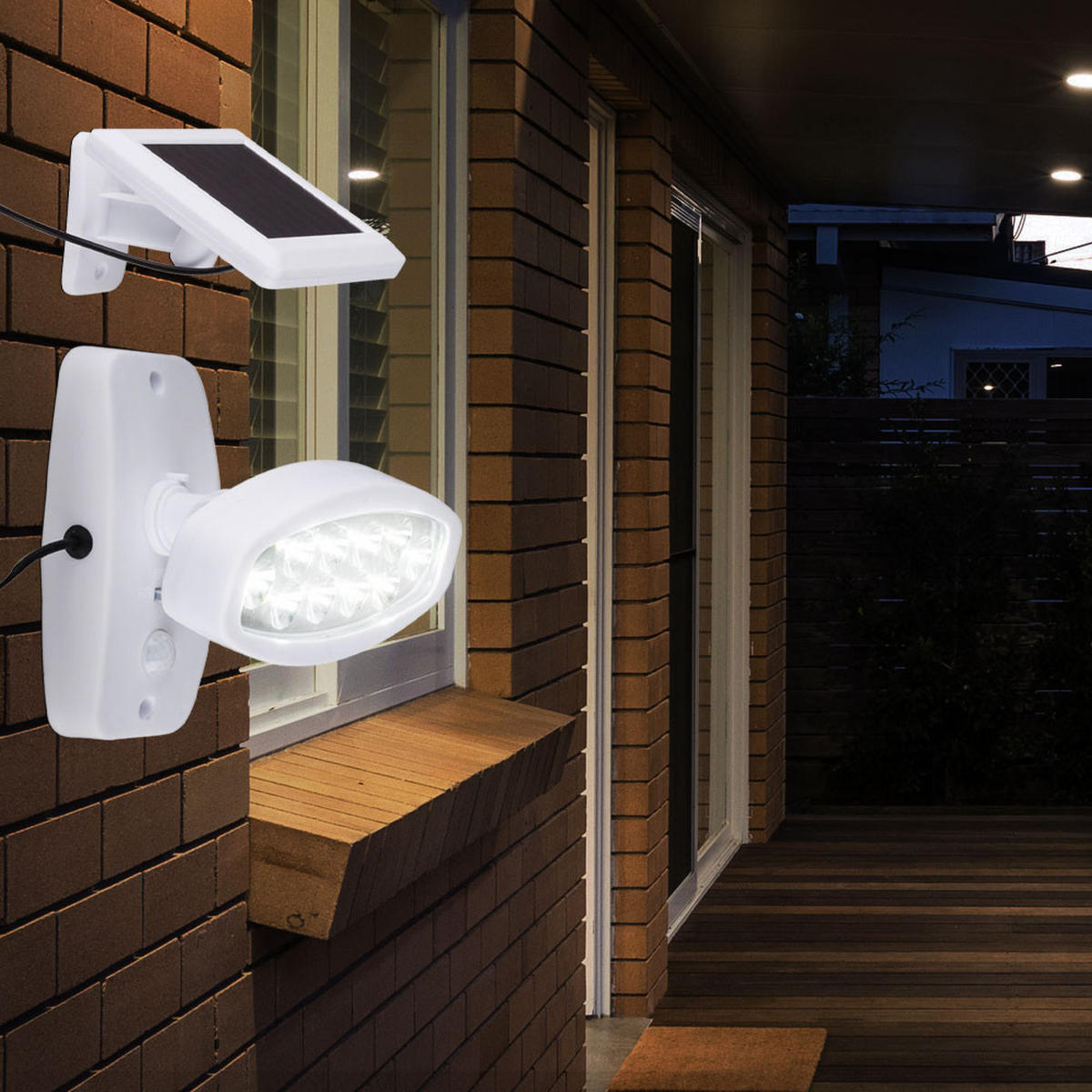 LED STRAHLER Weiß klar - Weiß, Kunststoff (10/15/14.3cm) - Globo Lighting